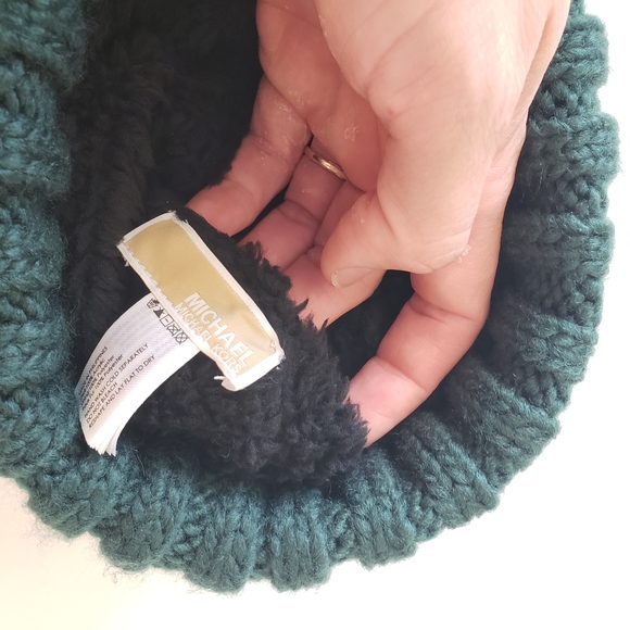 Michael Kors Teal Knit Pom-Pom Hat - Picture 4 of 6